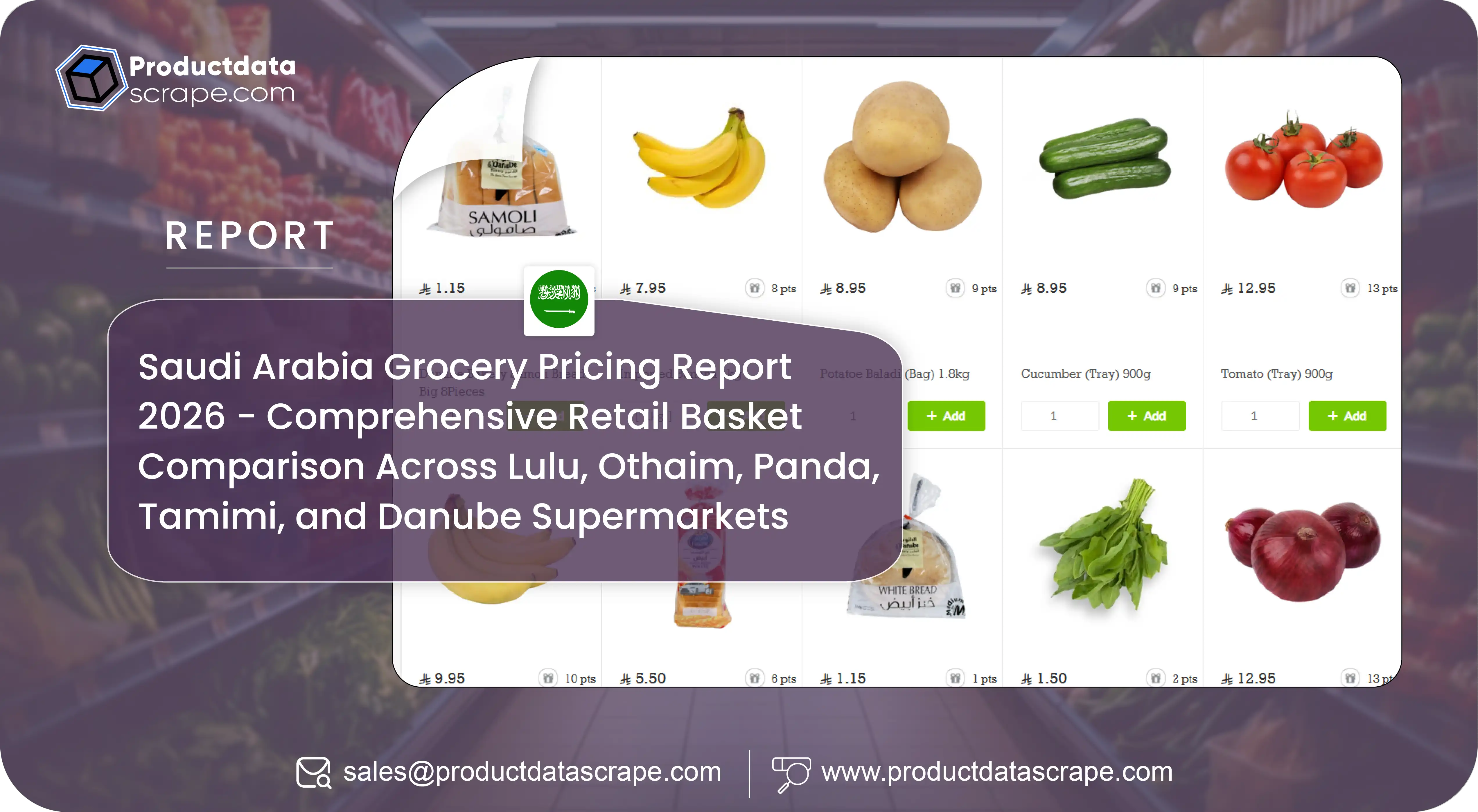 Saudi Arabia Grocery Pricing Report 2026 - Comprehensive Retail Basket Comparison Across Lulu, Othaim, Panda, Tamimi, and Danube Supermarkets